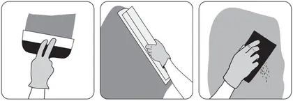 Applying hand filler