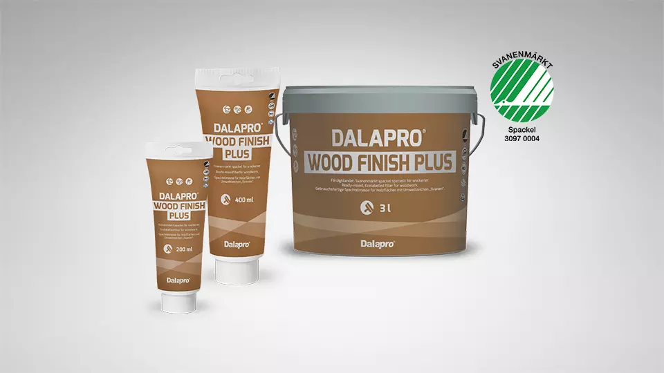 Ecolabelled Wood filler - Dalapro Wood Finish Plus