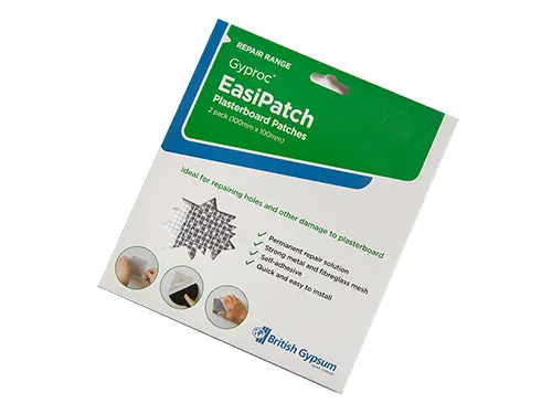 Gyproc EasiPatch Plasterboard Patches – repair kit for repairs to holes in and damage to plasterboard