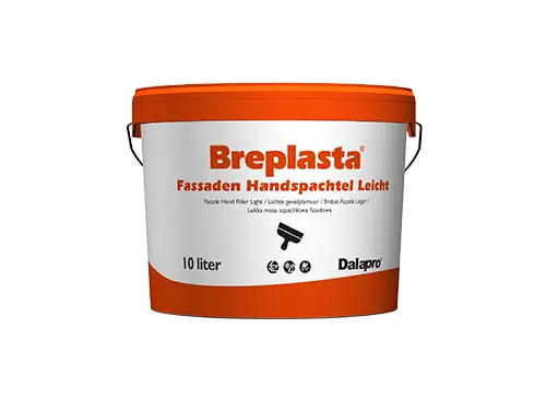 Breplasta Fassaden Handspachtel Leicht – grey, high-quality outdoor filler for minor repairs on mineral substrates. 